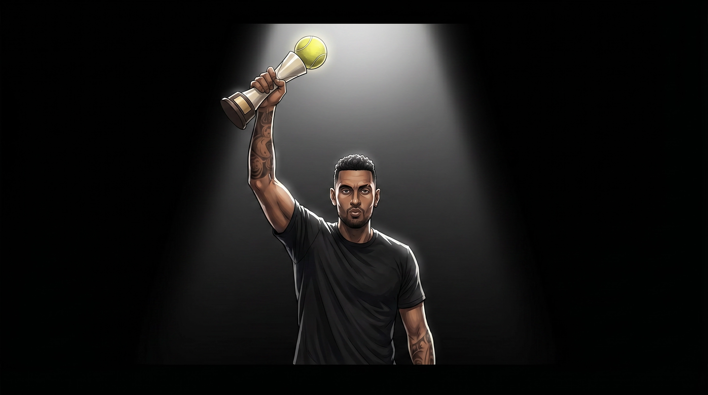 Nick holding the Kyrious Ball like a trophy