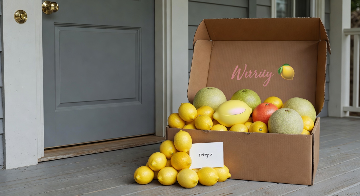 Nancy's gift box on Danai's doorstep